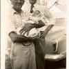 My Granddaddy, Crawford Howard and my Daddy, Mott Wadsworth and Me, Frank Wadsworth 
Photo taken at Forest Home on Nov. 1951 
Note garage in Background