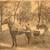 Thompson Brothers in wagon sitting in the Tuskegee Square. The Bank of Tuskegee ca 1898 is in background