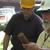 Jens and David examining a core sample.